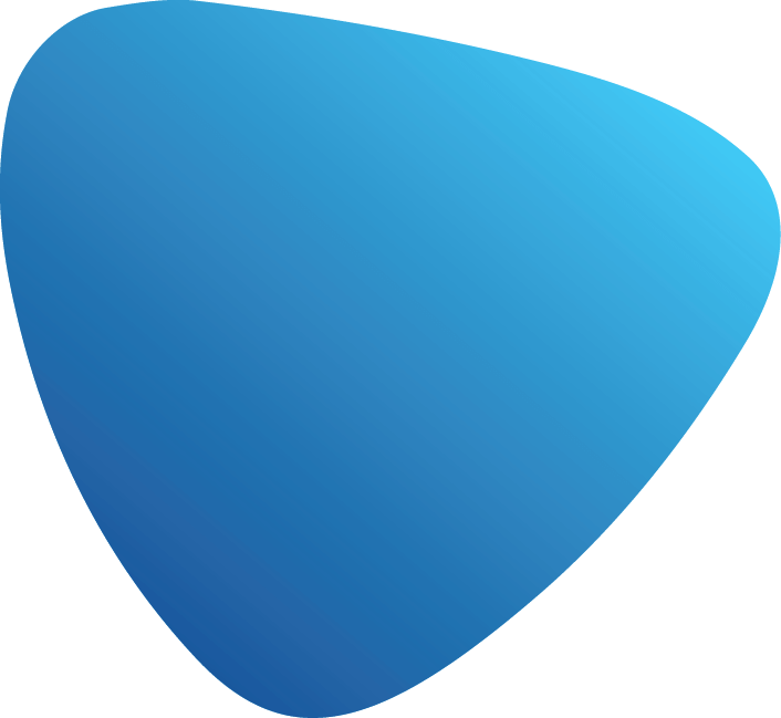 Smooth blue irregular abstract shape used as a background design element for AquaLife branding 