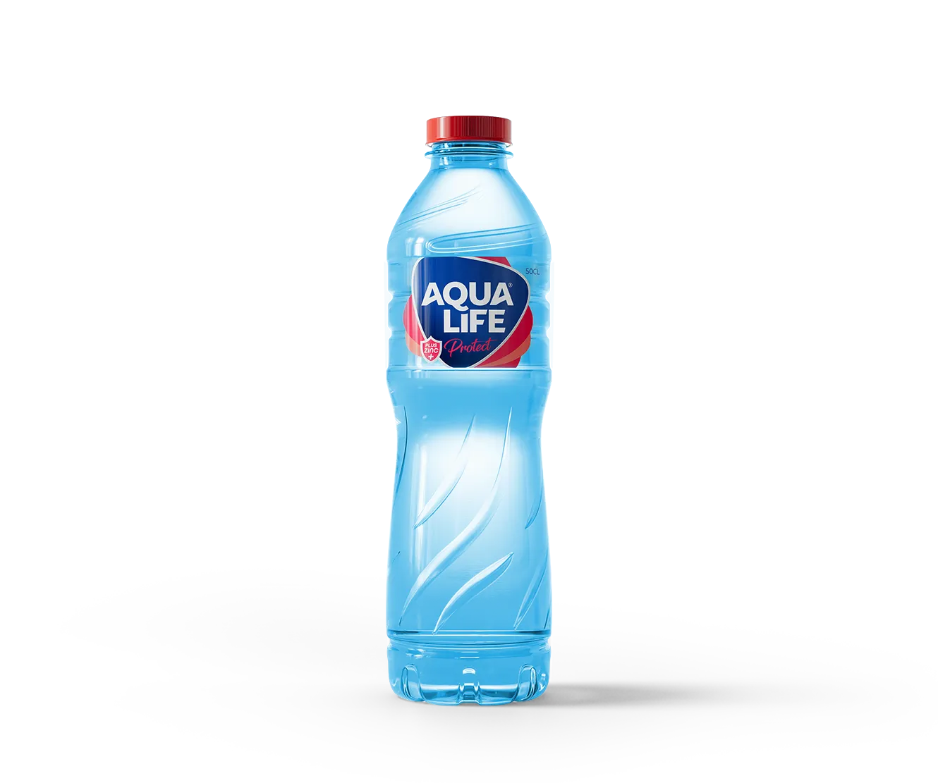 Aqualife Protect 50cl bottled water with added zinc, providing hydration and immune protection for daily wellness.