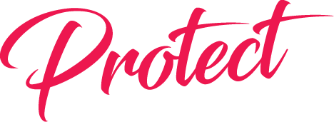 Aqualife Protect text design in red, symbolizing enhanced protection and hydration with Aqualife water.